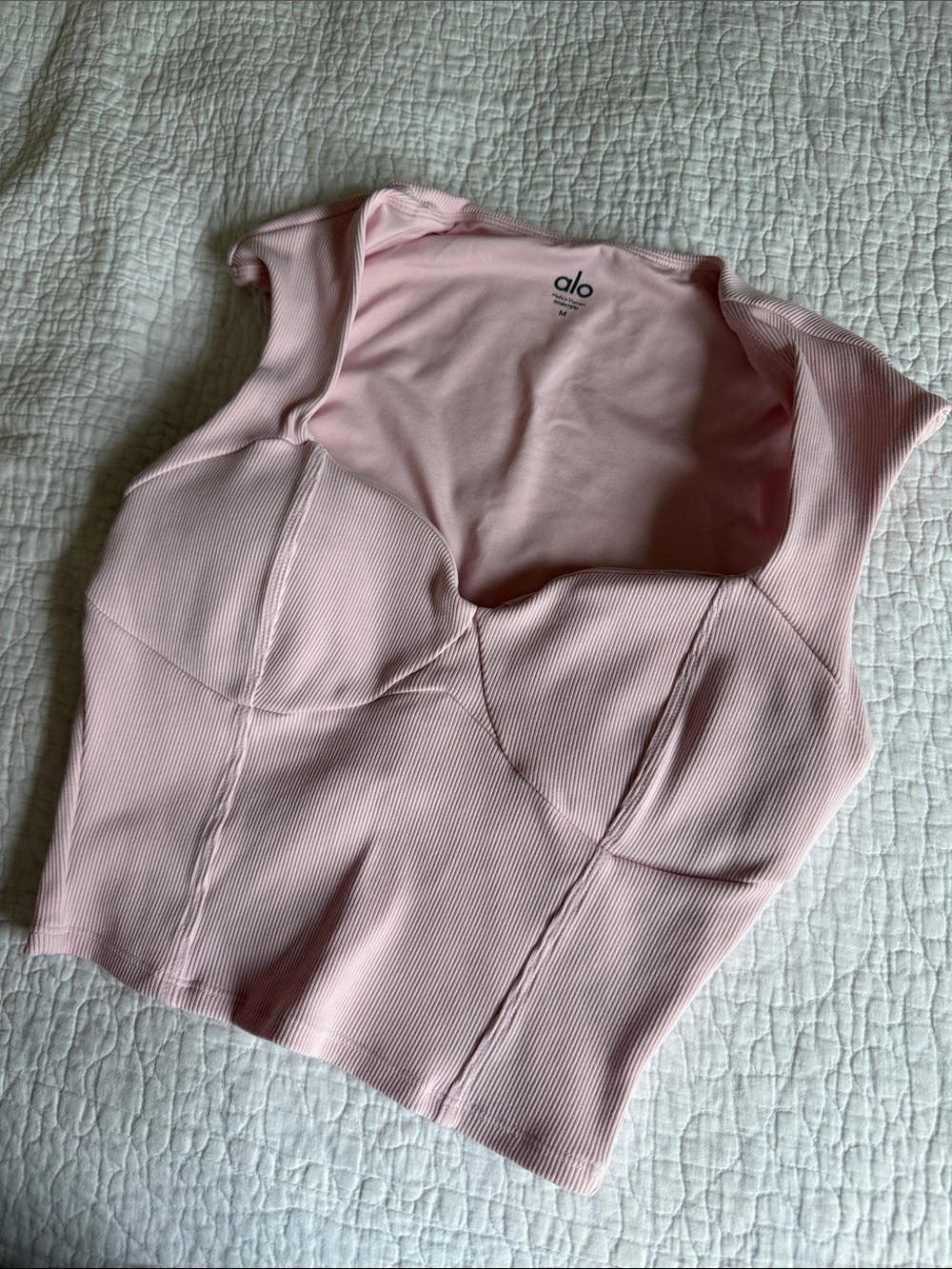 Alo Yoga corset cropped top size M